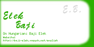 elek baji business card